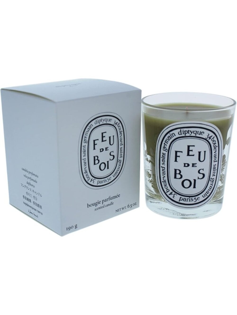 Cozy Feu de Bois Candle, 6.5 oz - Red, 3.5" Tall x 3" Diameter, Perfect for Home